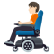 Person in Motorized Wheelchair- Light Skin Tone emoji on Emojione